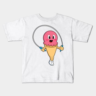 Ice cream at Fitness with Rope Kids T-Shirt